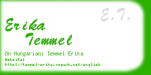 erika temmel business card